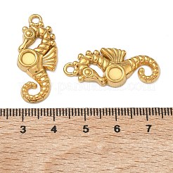304 Stainless Steel Pendant Cabochon Settings&nbsp;STAS-P446-02G