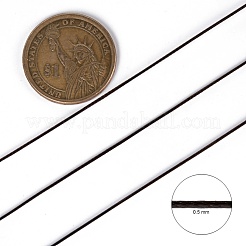 ポリエステルワックスコード  ビードコード  ココナッツブラウン  0.5mm  約169.51~174.98ヤード（155~160m）/ロール&nbsp;YC-0.5mm-111