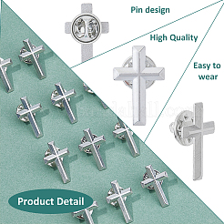 24Pcs Religion Corss Alloy Brooch&nbsp;JEWB-FH0001-62