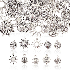 100Pcs 10 Styles Tibetan Style Alloy Charms&nbsp;TIBEP-CJ0001-59
