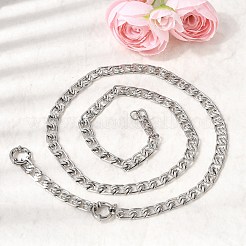 6.5mm 201ステンレススチール ルマキナチェーンネックレス（ユニセックス）  変色しない  ステンレス鋼色  22.36インチ（56.8cm）&nbsp;NJEW-K302-07P