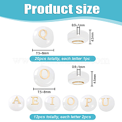 32Pcs 26 Styles Glass and Gold Enamel Beads&nbsp;G-PH0003-21