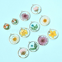 12Pcs 6 Styles Transparent Clear Epoxy Resin Pendants&nbsp;RESI-FS0001-88B