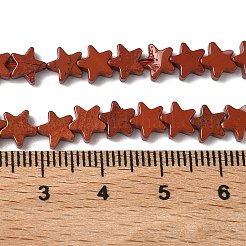 天然石レッドジャスパービーズ連売り  スター  6x6x2mm  穴：0.7mm  約72個/連  14.96''（38センチメートル）&nbsp;G-F817-A02-01