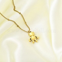Ion Plating(IP) 304 Stainless Steel Pendant Necklace&nbsp;NJEW-K255-22G