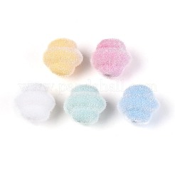 不透明アクリルツイストビーズ  ミックスカラー  17x17~18x17~18mm  穴：2mm&nbsp;OACR-T030-14M-B