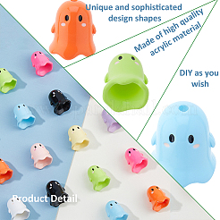 36Pcs 9 Colors Plastic Bead Cone&nbsp;KY-FH0001-38