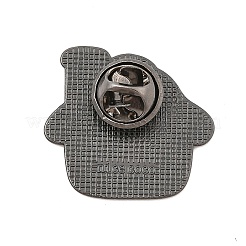 クリスマステーマの亜鉛合金エナメルピン バックパック 服用ブローチ  ハウス  25x27.5mm&nbsp;JEWB-R003-02EB-07