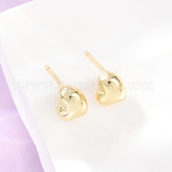 Brass Stud Earrings&nbsp;EJEW-P346-01E-G