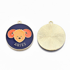 Alloy Enamel Pendants&nbsp;ENAM-S126-031C-RS