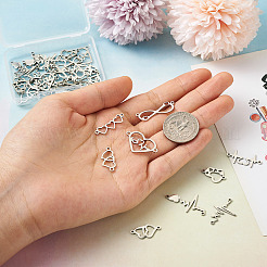 36Pcs 9 Styles 201 Stainless Steel Connector Charms&nbsp;STAS-PJ0001-32