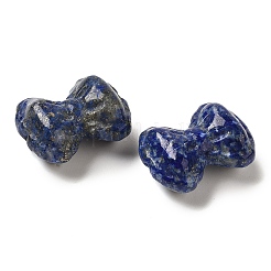 天然ラピスラズリ彫刻ビーズ  蝶結び  13~14x18x8~9mm  穴：1.2mm&nbsp;G-P550-09