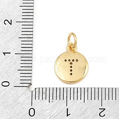 Brass Micro Pave Clear Cubic Zirconia Charms&nbsp;CU-CBA56CE-12G-T