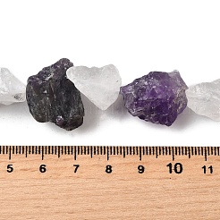 Natural Quartz Crystal and Amethyst Beads Strands&nbsp;G-S386-C14