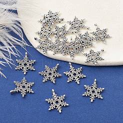 Christmas Snowflake Tibetan Style Alloy Pendants&nbsp;TIBEP-YW0001-58