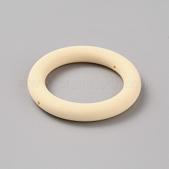 リングシリコンビーズ  古いレース  64x9.5mm  穴：2mm  内径：44mm&nbsp;SIL-WH0018-25D