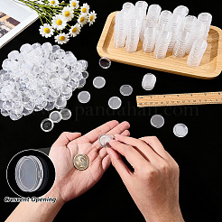 プラスチック製のフラットラウンドいコイン ボックス  記念コインコレクション用品  透明  24.5x5.5mm  内径：20.5mm&nbsp;KY-WH0036-170