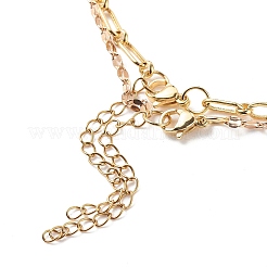 2Pcs 2 Style Rectangle with Good Luck Pendant Necklaces Set&nbsp;NJEW-JN04009