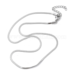 304 Stainless Steel Flat Snake Chains Necklaces for Women Men&nbsp;NJEW-U019-02P