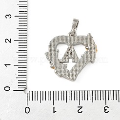 Brass Micro Pave Cubic Zirconia with Shell Pendants&nbsp;KK-Z115-14GP