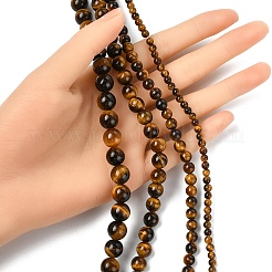 1 Strand Natural Tiger Eye Beads Strands&nbsp;G-YW0002-42A