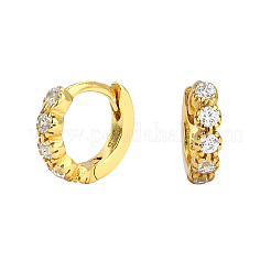 925 Silver Geometric Circle Earrings with Zirconia Stones Trendy Design&nbsp;KK6148-1