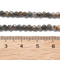 天然石湖北ターコイズビーズ連売り  多面カット  ラウンド  3mm  穴：0.8mm  約110個/連  14.96''（38センチメートル）&nbsp;LS-G-G140-A05-05