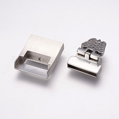 Tarnish Resistant 304 Stainless Steel Magnetic Clasps Rhinestone Settings&nbsp;STAS-E144-170P