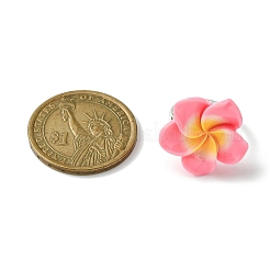 プルメリアの花樹脂フィンガーリング  シルバー真鍮の調節可能なリング  ミックスカラー  内径：14.5mm&nbsp;RJEW-JR00640