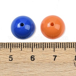 不透明なアクリルビーズ  半円  ミックスカラー  11.5x5.5mm  穴：1.5mm&nbsp;OACR-H058-08
