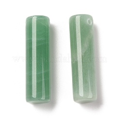 天然石グリーンアベンチュリンペンダント  コラム  34~36x10~10.5mm  穴：2mm&nbsp;G-K297-A07