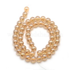 Electroplate Synthetic Quartz Crystal Beads Strands&nbsp;G-P039-03
