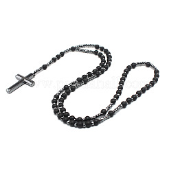 Black Labradorite & Black Hematite Pendant Necklaces&nbsp;PW-WG39403-01