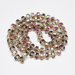 Electroplate Glass Beads Strands&nbsp;EGLA-Q083-10mm-D04