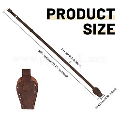 PUレザーアーチェリー弓ショルダーストラップ  ココナッツブラウン  850~1440x25~63.5x5~7mm&nbsp;AJEW-WH0485-73