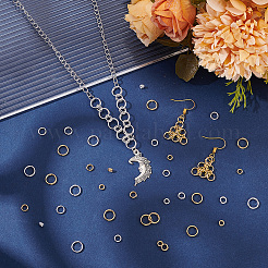 120Pcs 8 Styles Brass Split Rings&nbsp;KK-BC0012-98