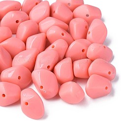 不透明なアクリルビーズ  ナゲット  ライトコーラル  12.5x18x13mm  穴：1.6mm  約360個/500g&nbsp;MACR-S373-146-A08