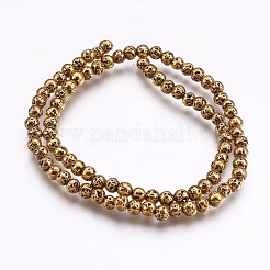 Electroplate Natural Lava Rock Beads Strands&nbsp;G-I200-17E