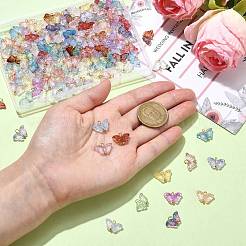 150 個 15 色のガラスチャーム  蝶  ミックスカラー  10mm  穴：2.4mm  10個/カラー&nbsp;PALLOY-CJ00040