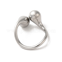 Non-Tarnish 316 Stainless Steel Cuff Ring&nbsp;RJEW-C066-01P