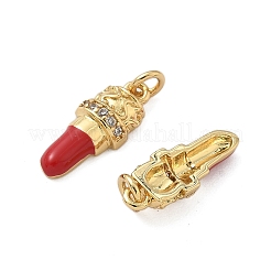 Brass Micro Pave Cubic Zirconia Pendants&nbsp;KK-P325-41G