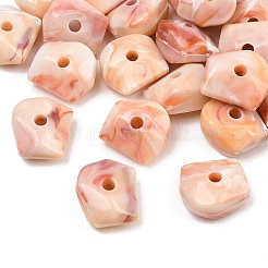 Two Tone Opaque Acrylic Imitation Gemstone Beads&nbsp;OACR-T033-08A