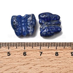 天然ラピスラズリ彫刻ビーズ  蝶  13.5~14x15.5~16x6.5~7mm  穴：1.4mm&nbsp;G-L636-B05-01