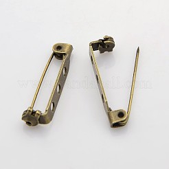 3 Holes Iron Brooch Pin Back Safety Catch Bar Pins&nbsp;IFIN-X0029-02