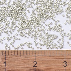 MIYUKIデリカビーズ  シリンダー  日本製シードビーズ  11/0  （db1151)亜鉛めっきセミフロストシルバー  1.3x1.6mm  穴：0.8mm  約2000個/10g&nbsp;X-SEED-J020-DB1151