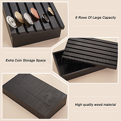 Wood Coin Display Case&nbsp;AJEW-WH0060-12A