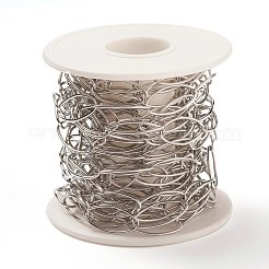 Tarnish Resistant 304 Stainless Steel Paperclip Chains&nbsp;CHS-O008-01P