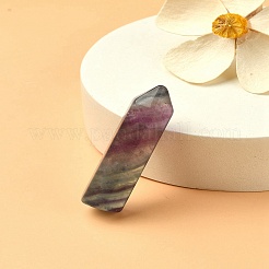 天然蛍石の先の尖ったビーズ  穴なし/ドリルなし  多面カット  弾丸  37~41x10mm&nbsp;G-YW0001-40