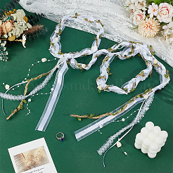 Alloy Tree of Life Cloth Leaf Trim Ribbon Party Decoration&nbsp;HJEW-OC00267