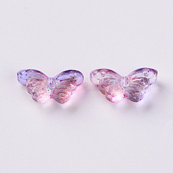 Two Tone Transparent Spray Painted Glass Beads&nbsp;GLAA-S190-018E-01